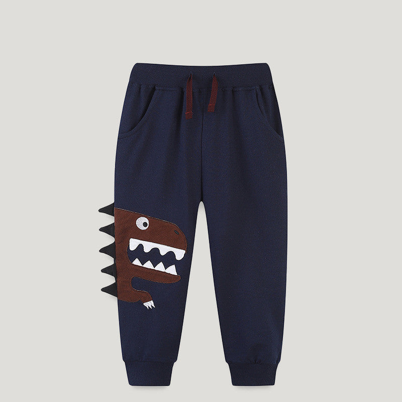 Boys' Fashion Casual Embroidered Sports Pants
