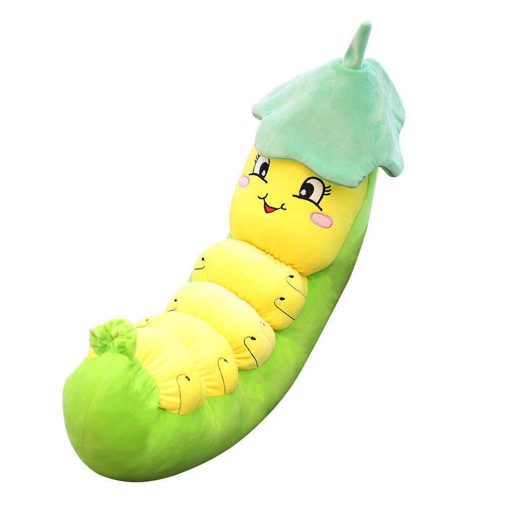 Cartoon Cute Lotus Leaf Silkworm Baby Plush Toy
