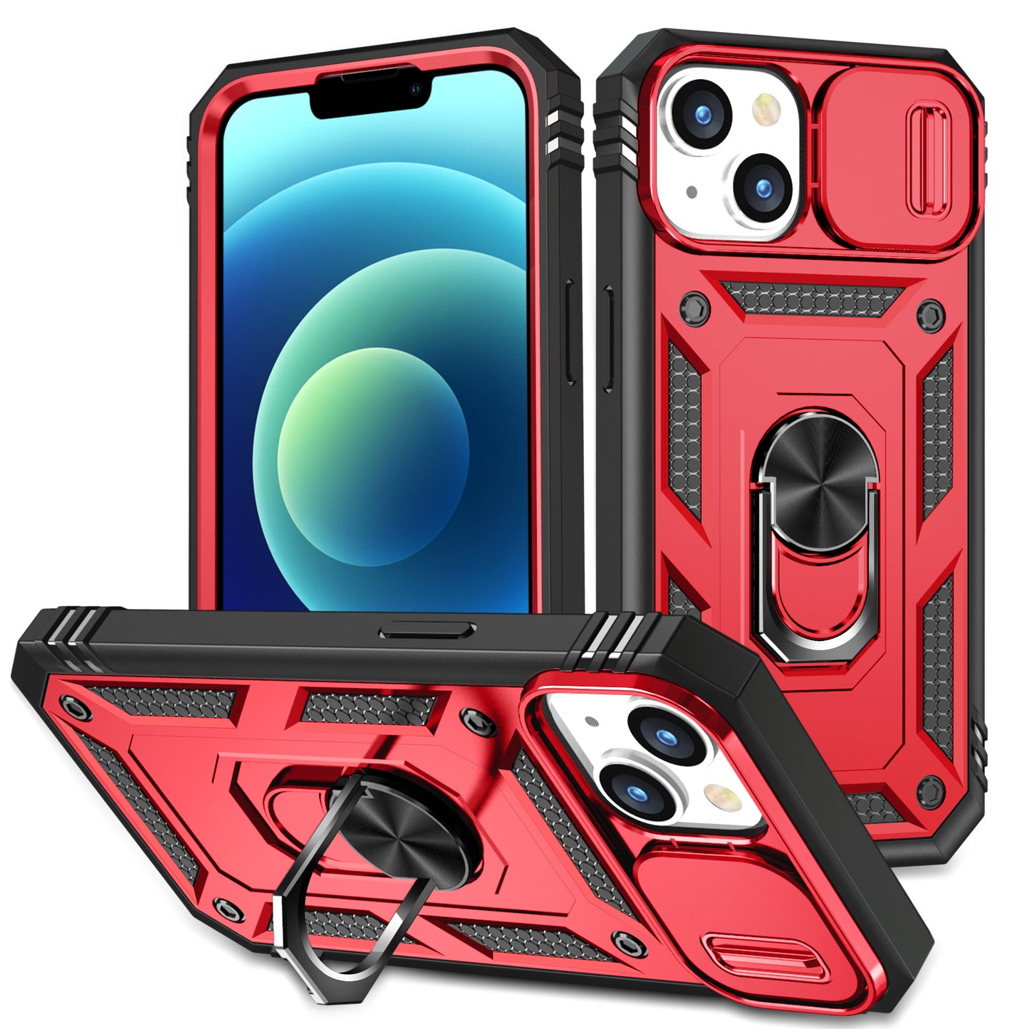 The new sergeant sliding window is suitable for IP15promax anti-fall plus car magnetic pro ring holder mobile phone case