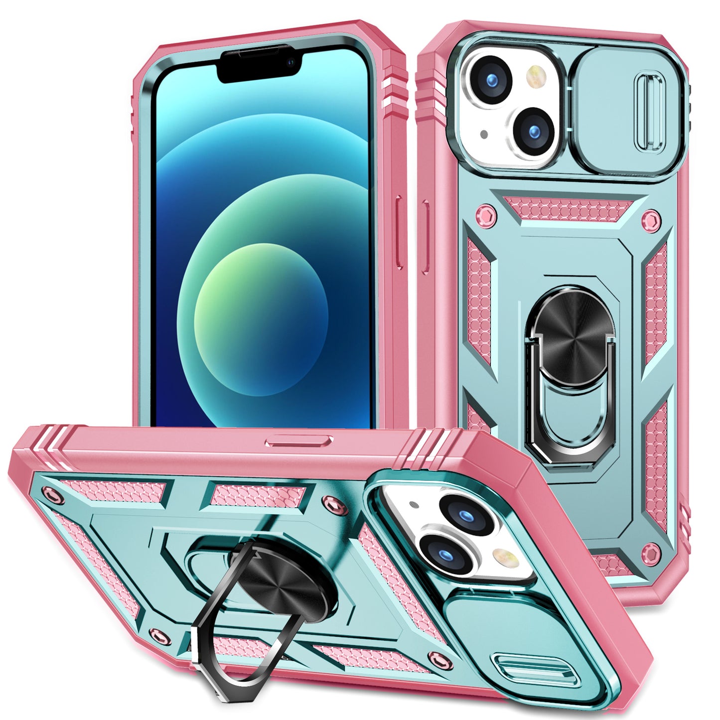 The new sergeant sliding window is suitable for IP15promax anti-fall plus car magnetic pro ring holder mobile phone case