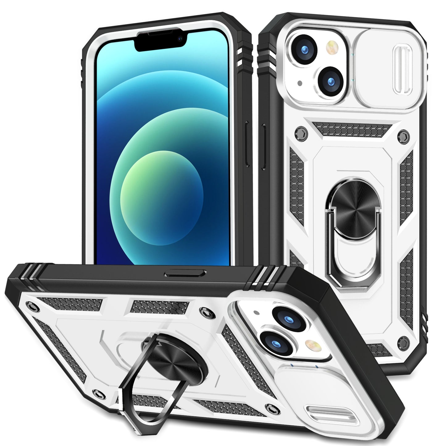 The new sergeant sliding window is suitable for IP15promax anti-fall plus car magnetic pro ring holder mobile phone case