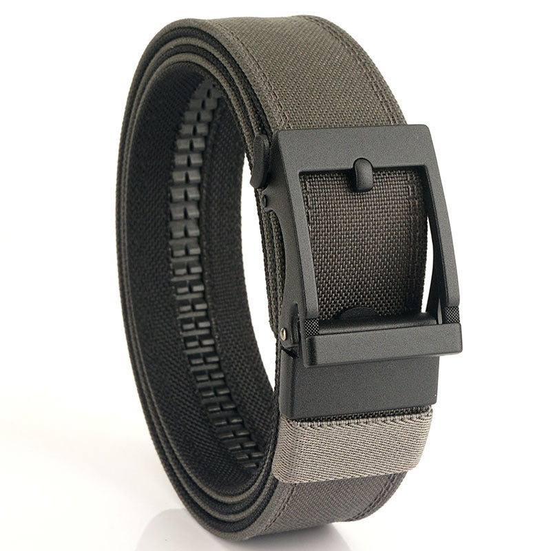 Outdoor Casual Dual-use Men's Automatic Buckle Belt Thickened Hardened Double-layer Hanging