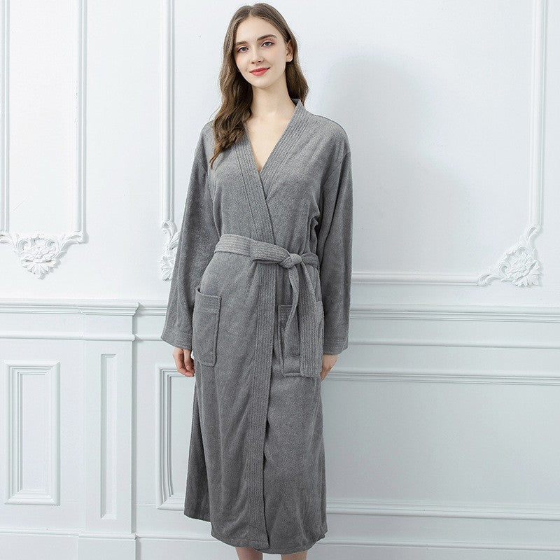 Four Seasons Towel Bathrobe Japanese And Korean Men's Bathrobe Beauty Salon Hotel Same Style Couple Cross-border