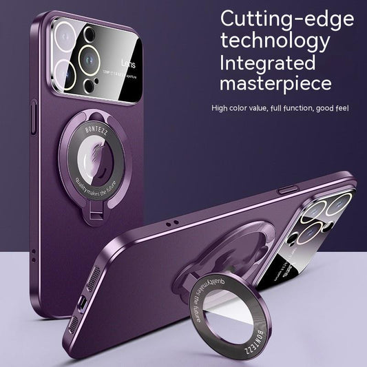 Large Window Magnetic Invisible Bracket Phone Case