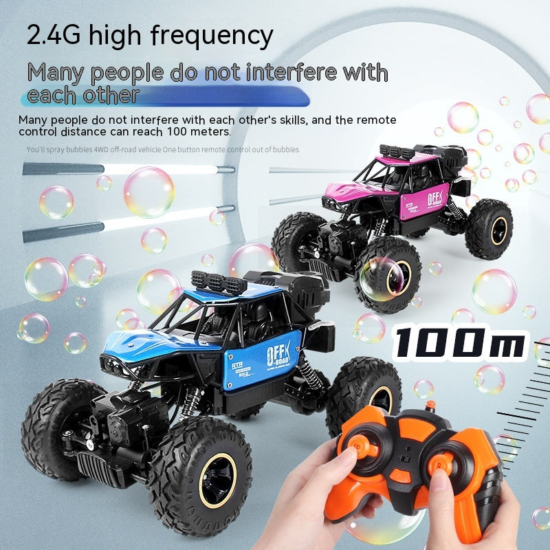 Blowing Bubble Remote Control Vehicle Alloy 4WD Off Road Vehicle