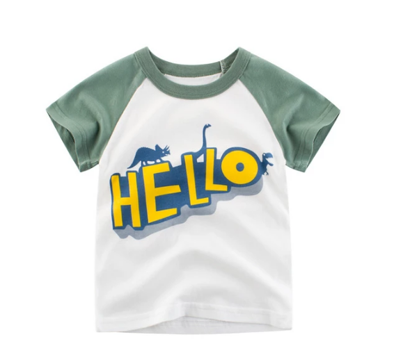 Children's Wear 2021 Summer New Korean Children's Boys Cotton T-shirt Men's Treasure In Children's Short Sleeves