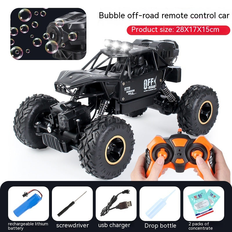 Blowing Bubble Remote Control Vehicle Alloy 4WD Off Road Vehicle