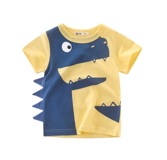 Children's Wear 2021 Summer New Korean Children's Boys Cotton T-shirt Men's Treasure In Children's Short Sleeves