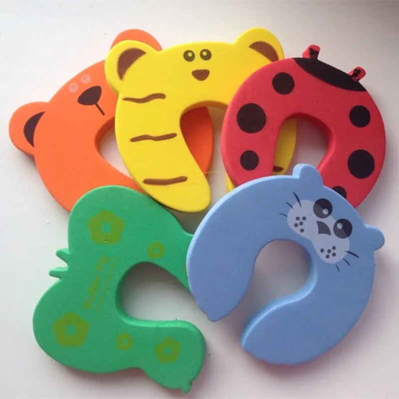 10pcs/Lot Child kids Baby Animal Cartoon Door Jammers Stop stopper holder lock Safety guard Finger atrq0073