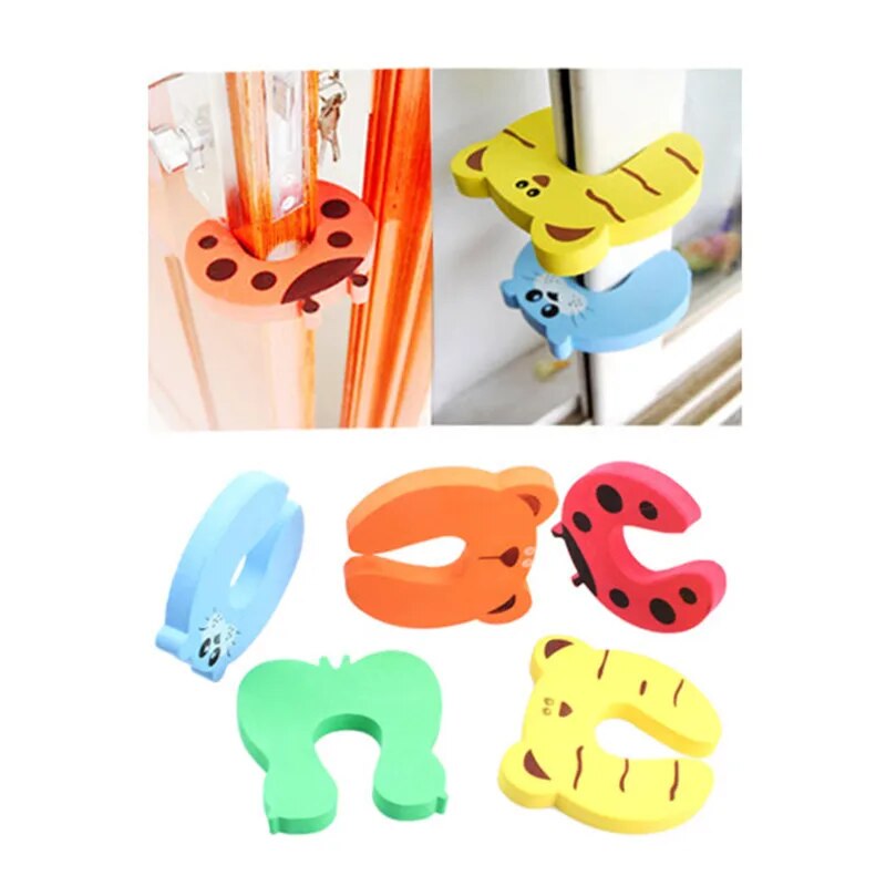 10pcs/Lot Child kids Baby Animal Cartoon Door Jammers Stop stopper holder lock Safety guard Finger atrq0073