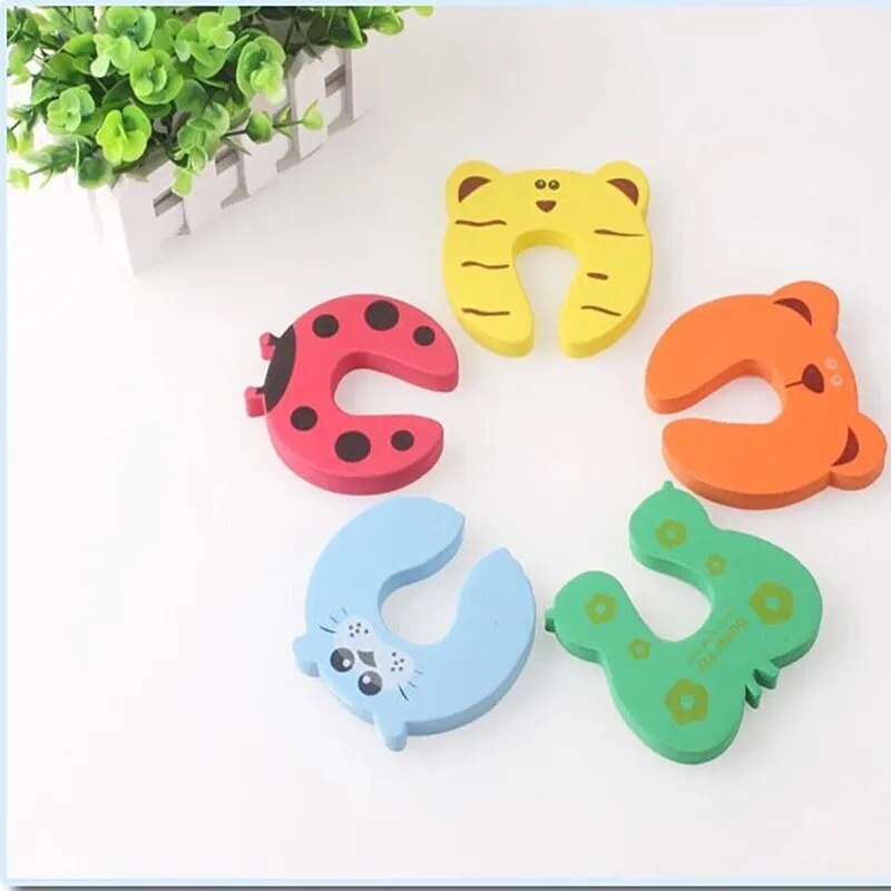 10pcs/Lot Child kids Baby Animal Cartoon Door Jammers Stop stopper holder lock Safety guard Finger atrq0073