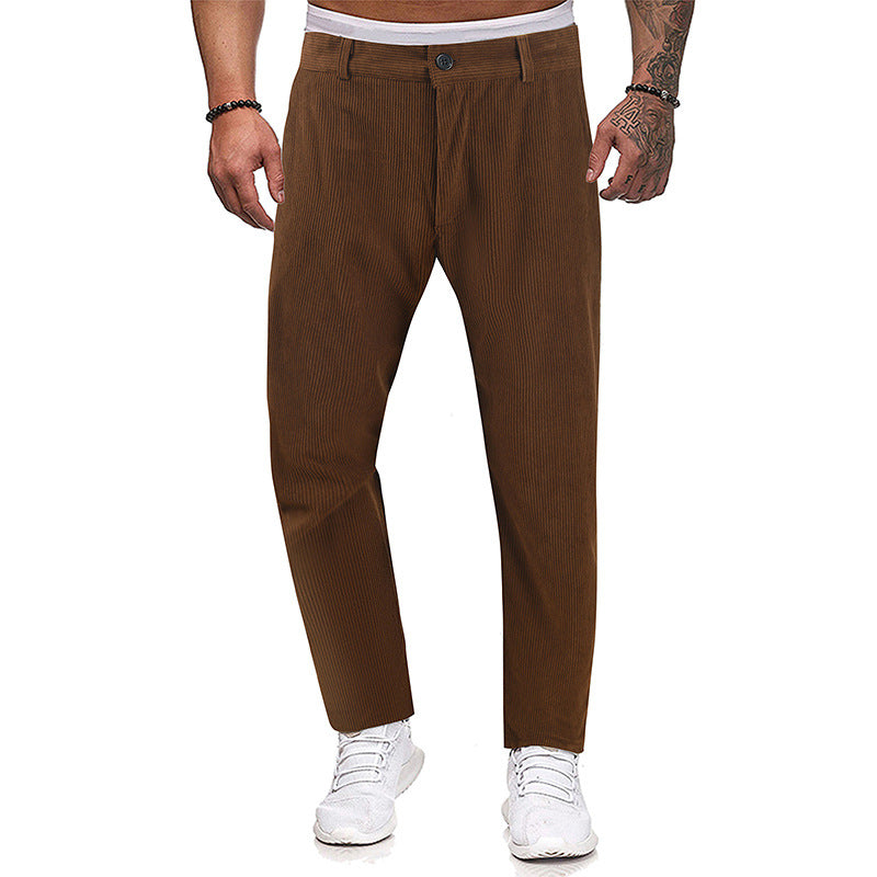 Men's Fashion Thickened Straight Trousers