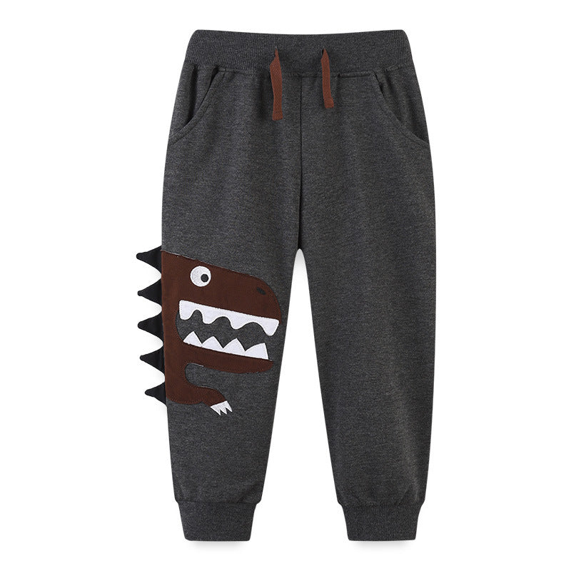 Boys' Fashion Casual Embroidered Sports Pants