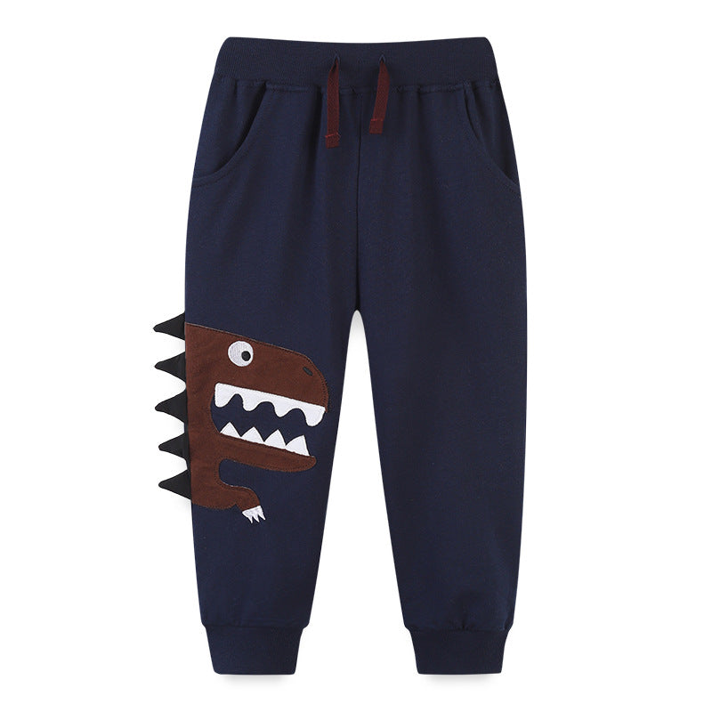 Boys' Fashion Casual Embroidered Sports Pants