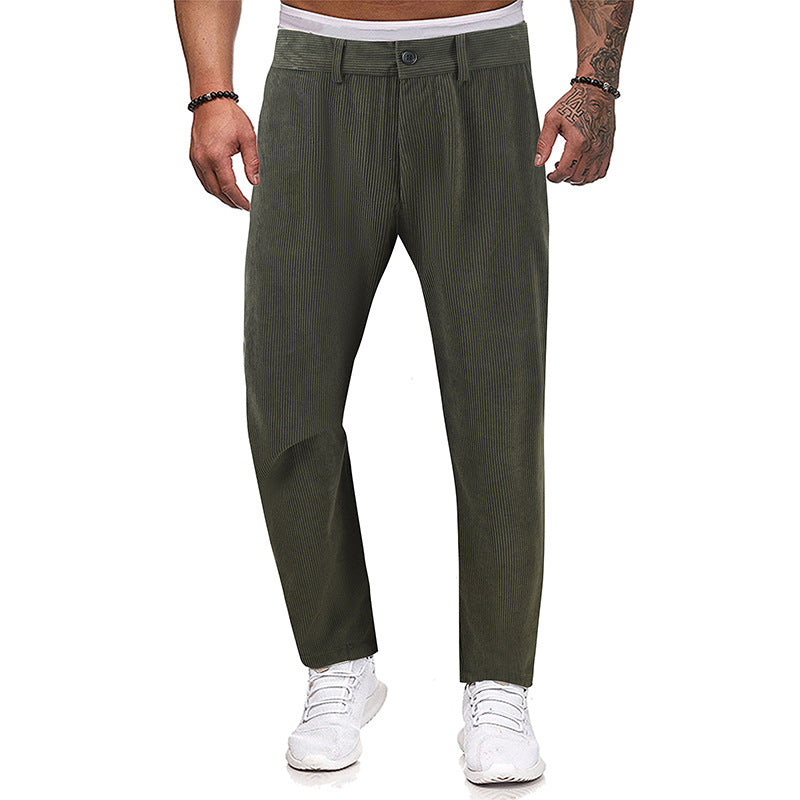 Men's Fashion Thickened Straight Trousers