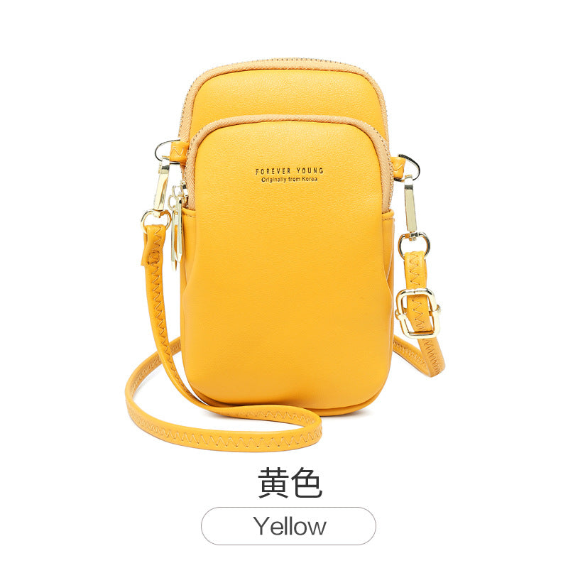 new forever young ladies mobile phone bag Korean version of the solid color shoulder bag fashion simple diagonal package