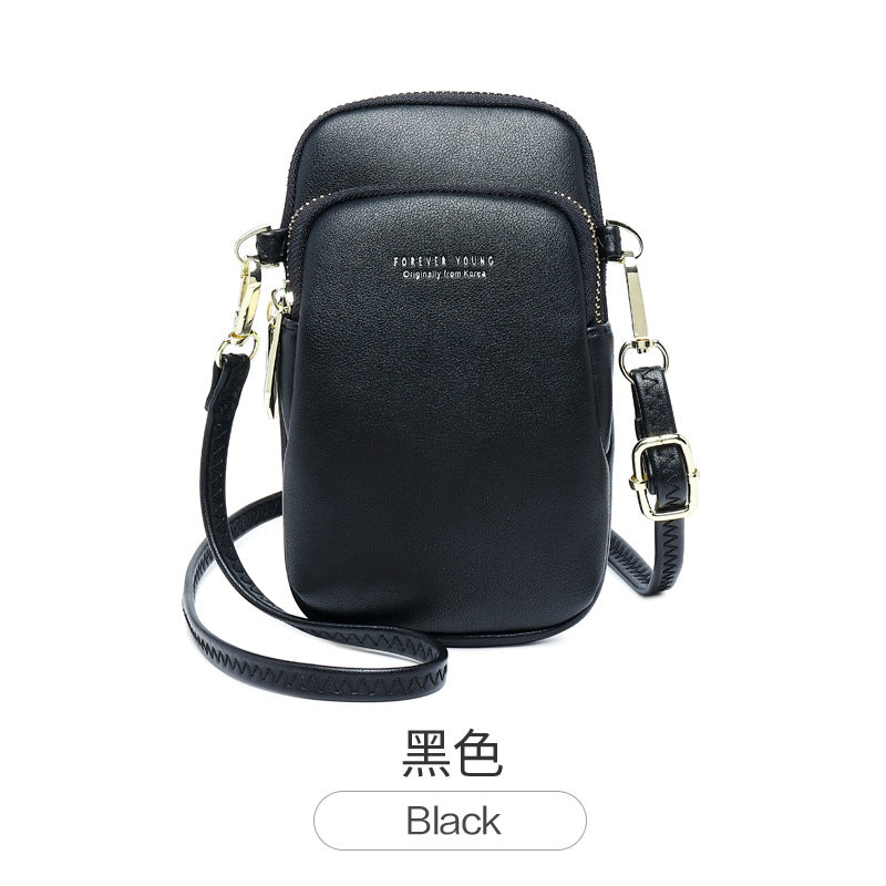 new forever young ladies mobile phone bag Korean version of the solid color shoulder bag fashion simple diagonal package