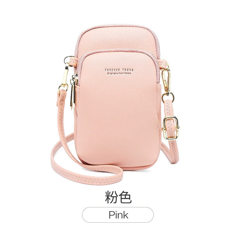 new forever young ladies mobile phone bag Korean version of the solid color shoulder bag fashion simple diagonal package