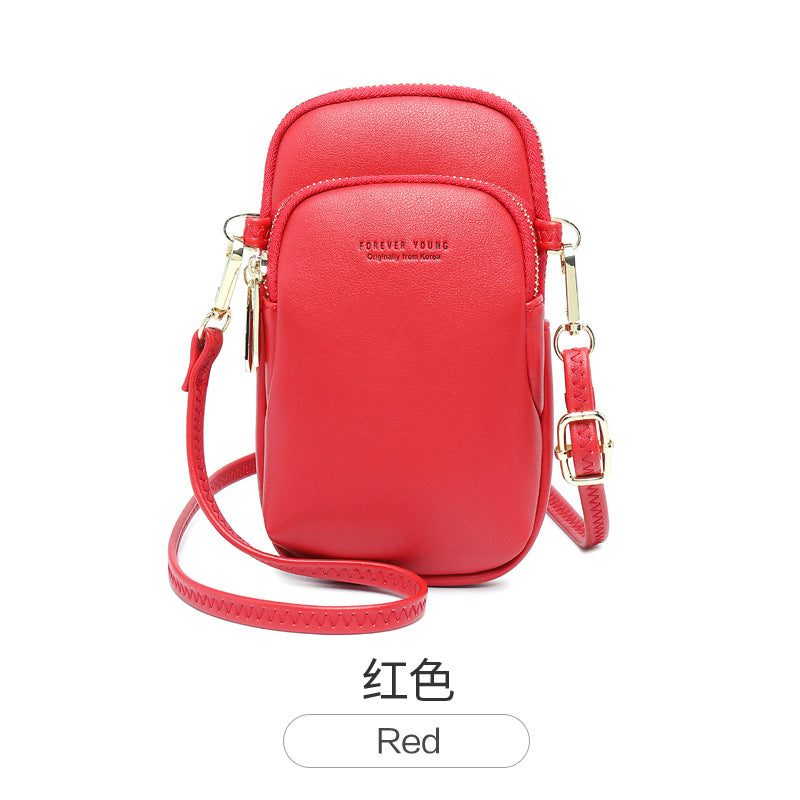 new forever young ladies mobile phone bag Korean version of the solid color shoulder bag fashion simple diagonal package