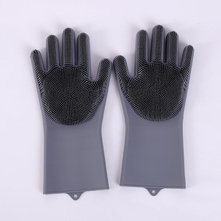 Silicone cleaning gloves