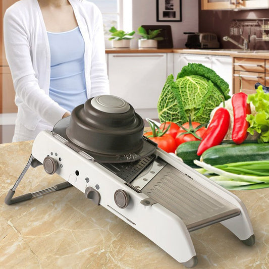 Amazon explosive household multi-function vegetable cutter shredder grater stainless steel slicer kitchen potato cutting