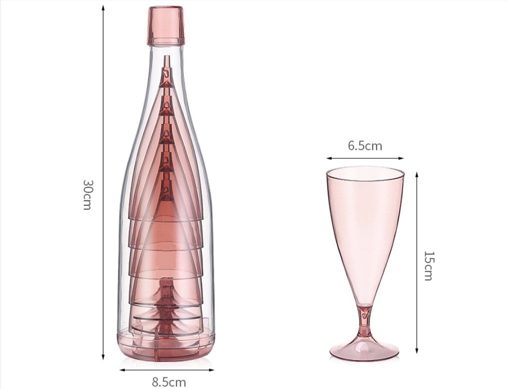 Plastic wine glass champagne glass set PS transparent water cup outdoor portable creative bar cup plastic goblet