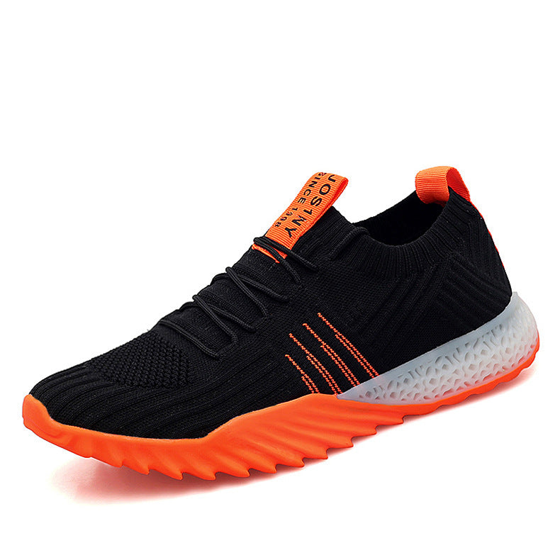 sneakers fashion trend couple flying knit shoes unisex breathable flying mesh shoes couple 2020