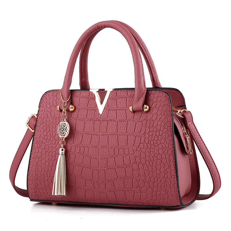 new one-shoulder women's bag one generation hair Europe and America fashion pu women's bag crocodile pattern ladies handbag wholesale