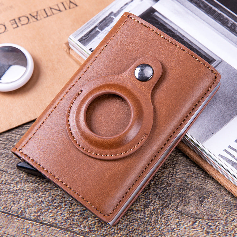 Leather Wallet with AirTag Slot